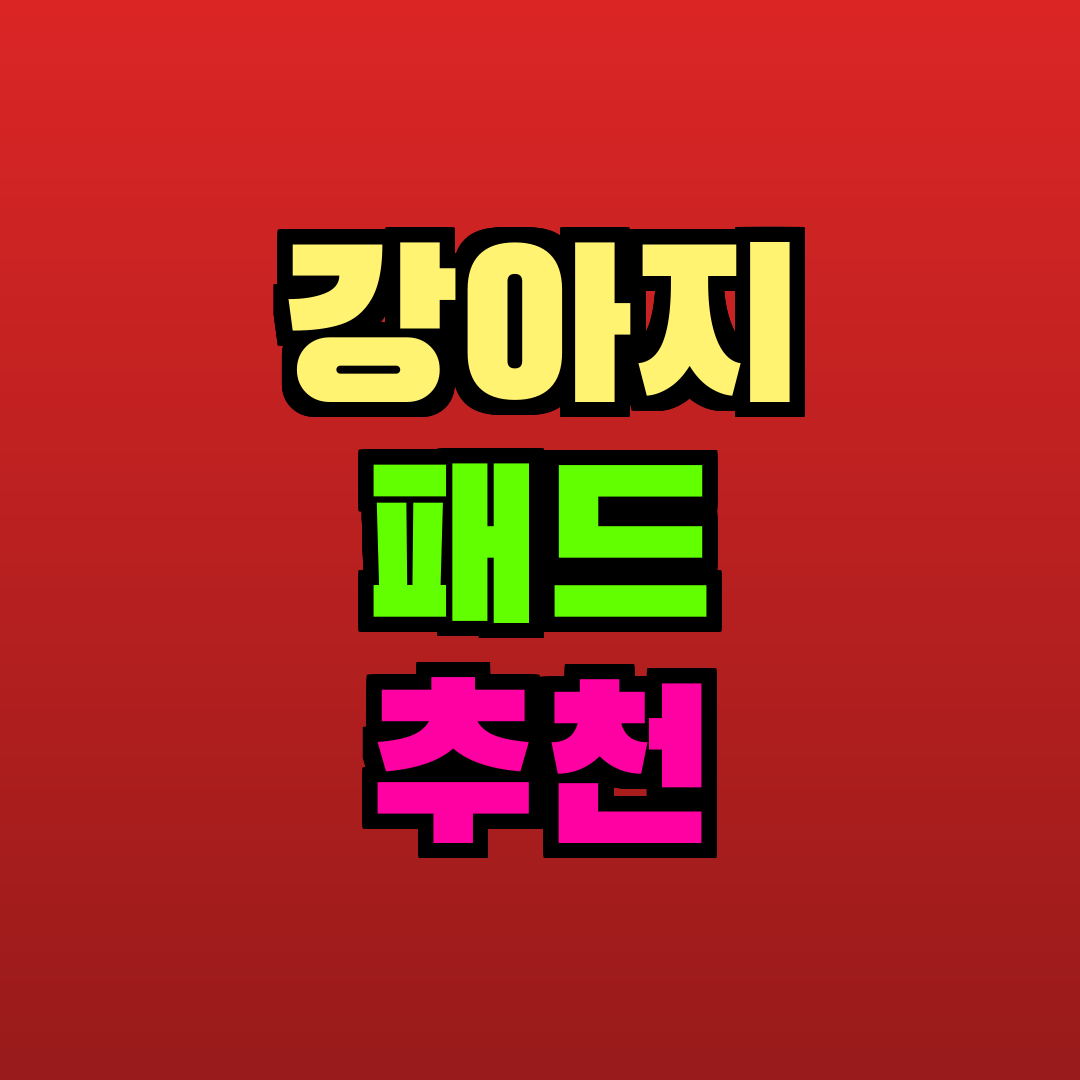강아지 패드 추천 추천