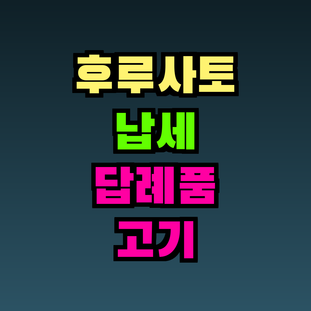 후루사토 납세 답례품 고기