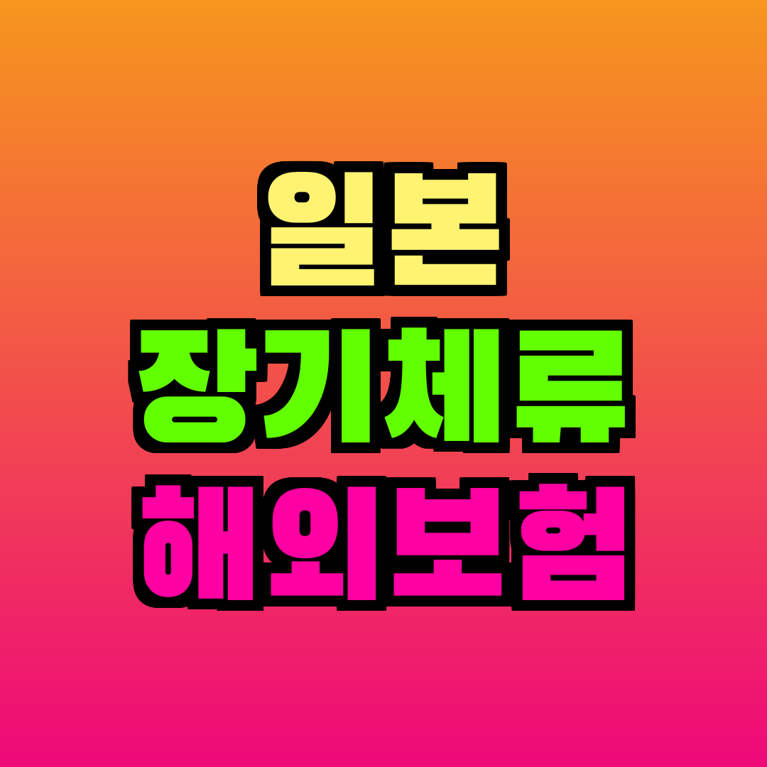일본 장기체류 해외보험