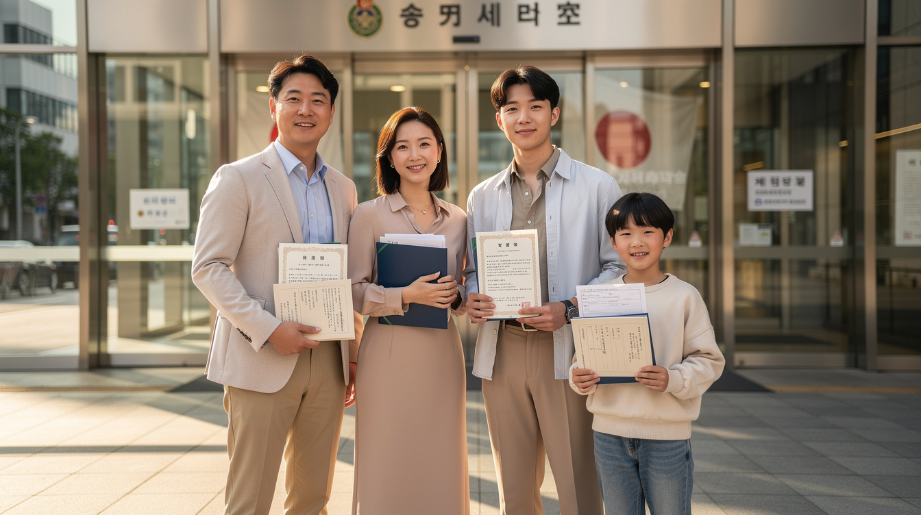 가족 비자 계열 신청자의 추가 서류