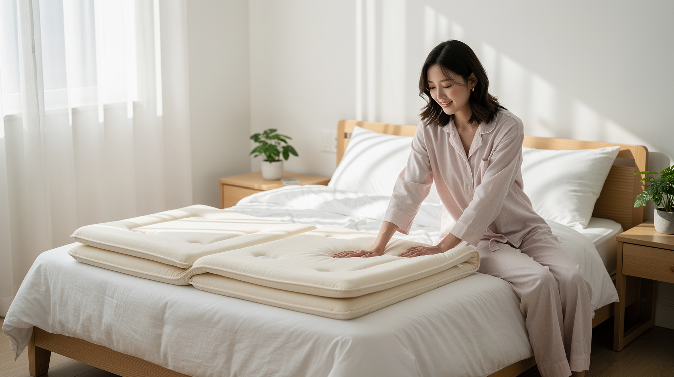 접이식 메모리폼 토퍼