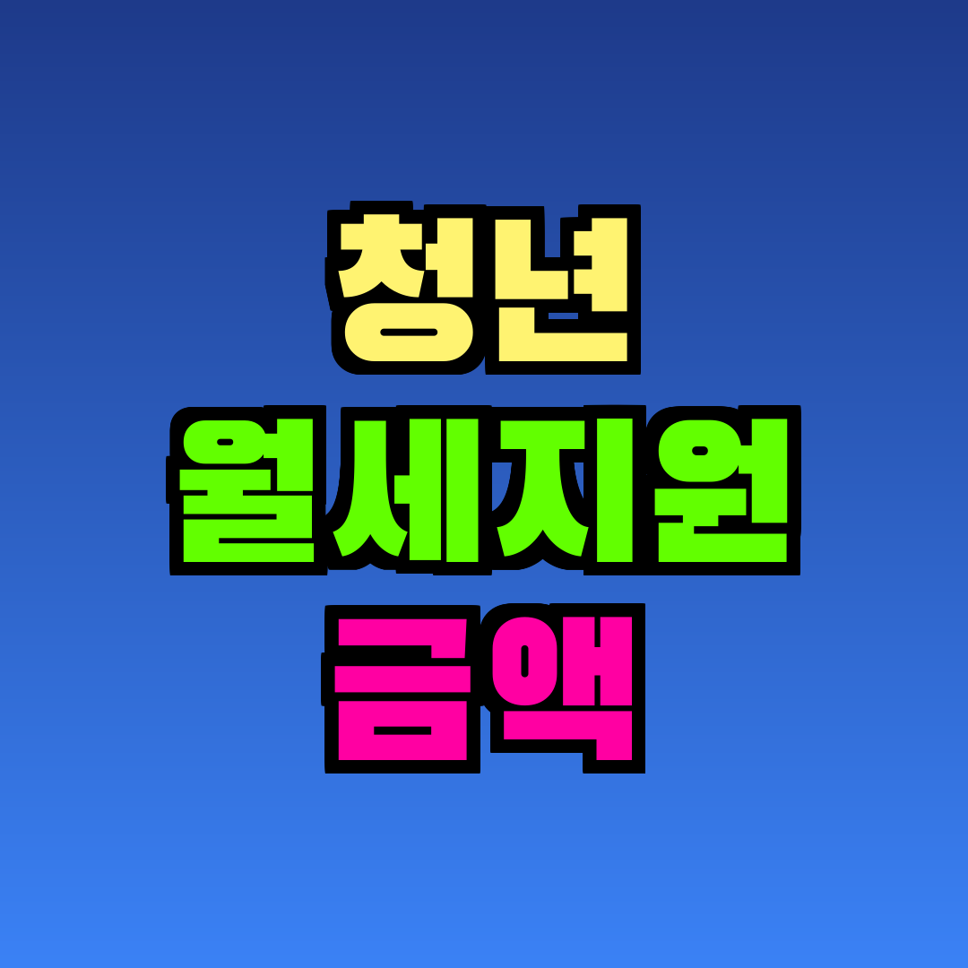 청년 월세지원 금액