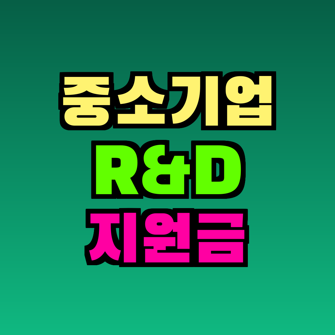 중소기업 R&D 지원금