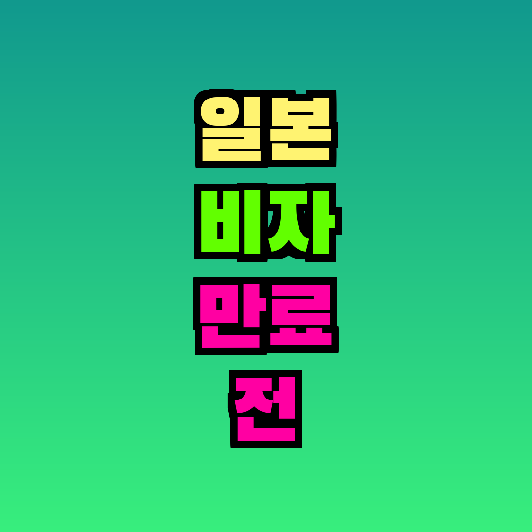 일본 비자 만료 전 출국하면