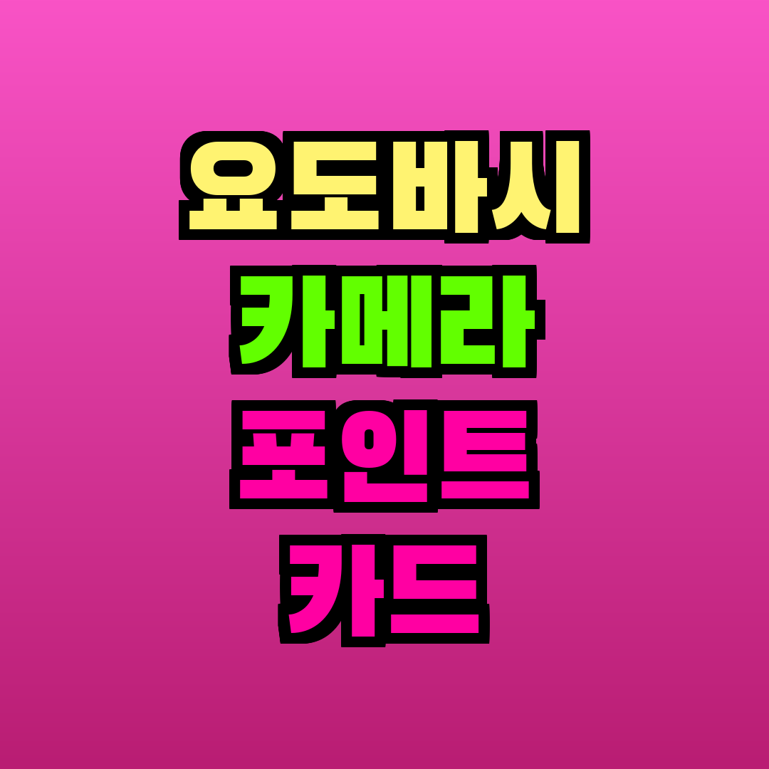 요도바시 카메라 포인트 카드 만들기