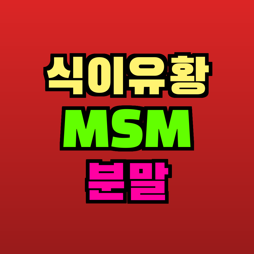 식이유황 MSM 분말 추천