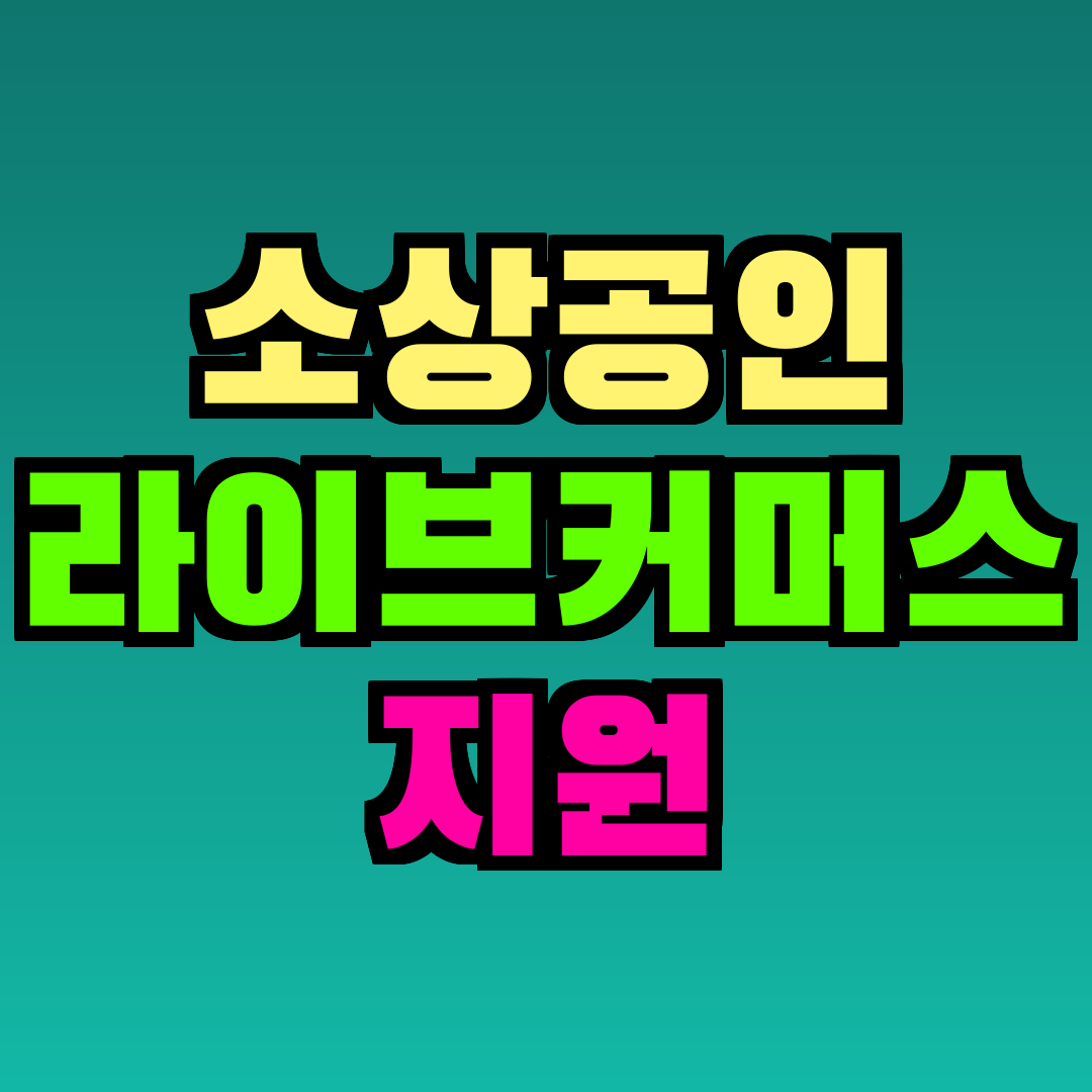 소상공인 라이브커머스 지원