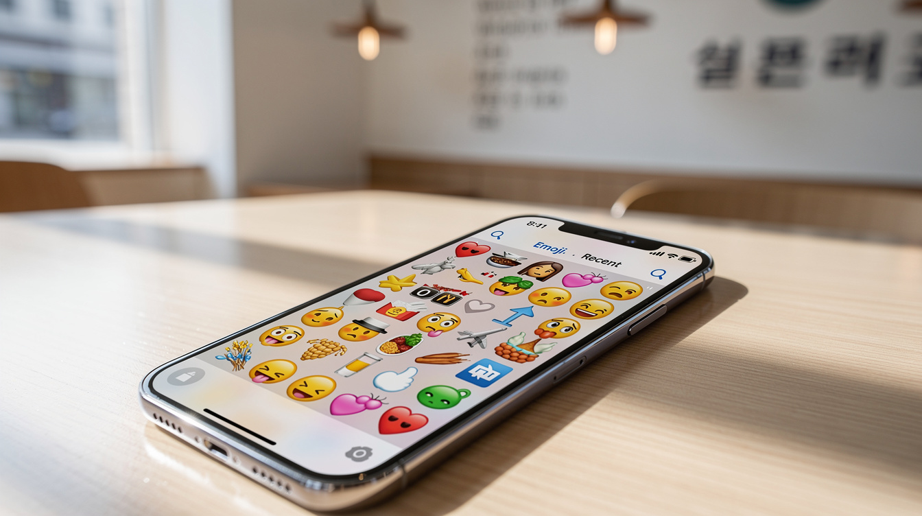 시메지 이모티콘 키보드 설치 방법 - iOS와 Android 비교