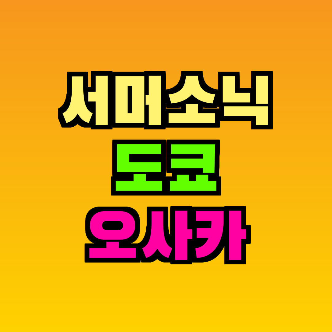 서머소닉 도쿄 오사카