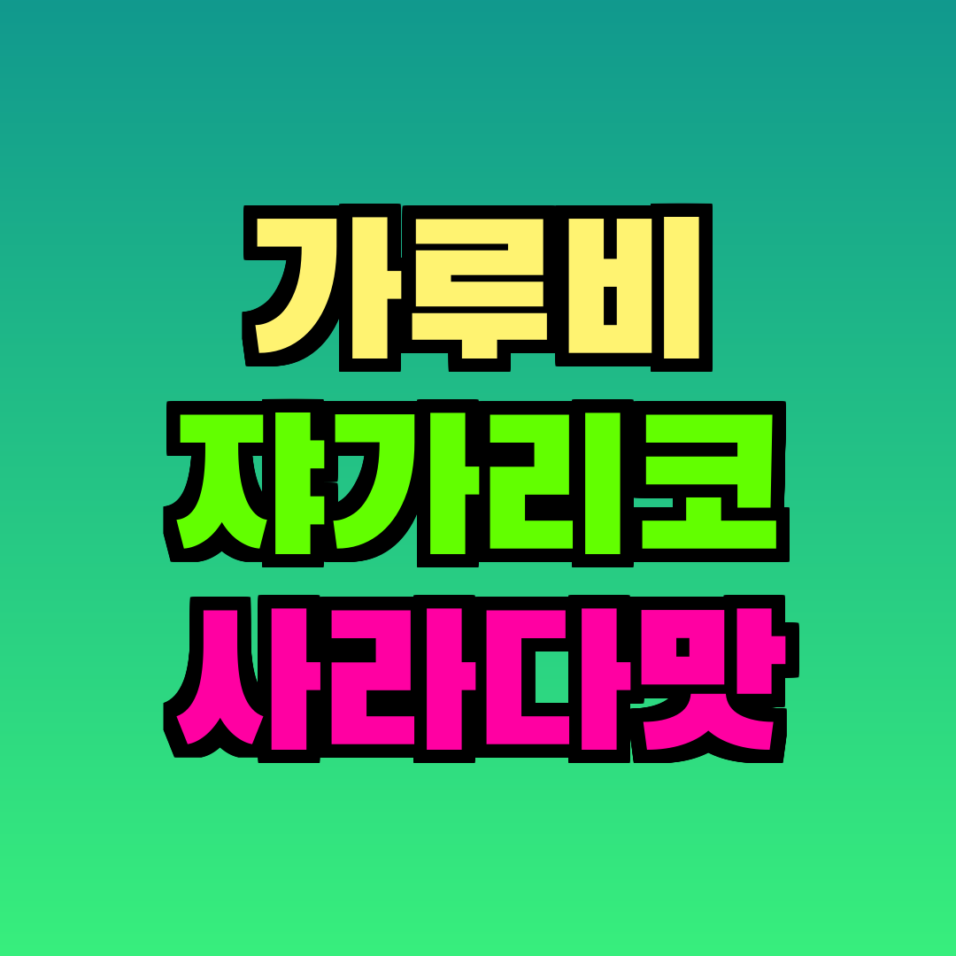 가루비 쟈가리코 사라다맛
