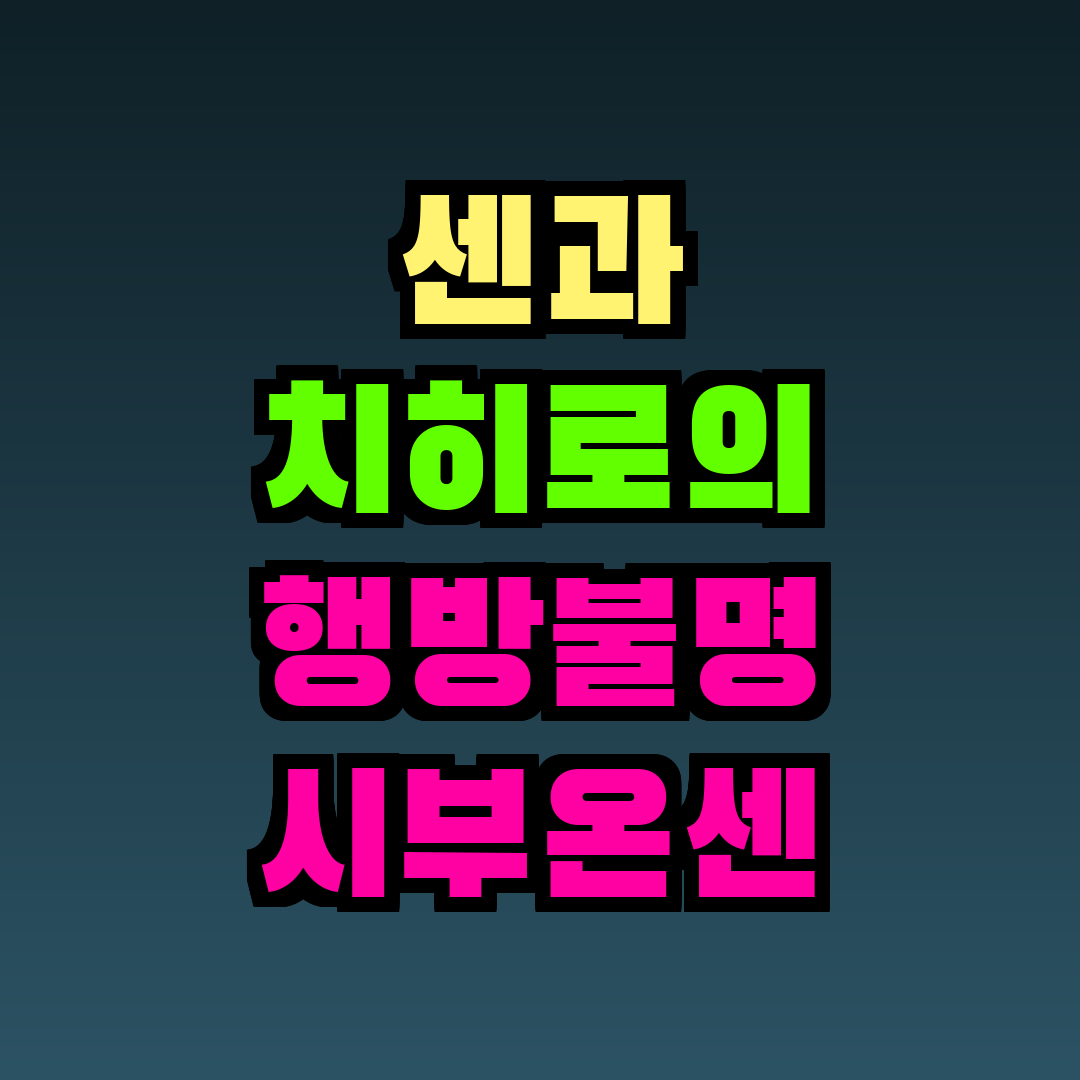 센과 치히로의 행방불명 시부온센