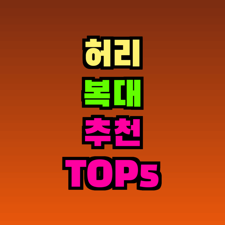 허리 복대 추천 TOP5, 2026년 10월 기준 가격대·특징 비교